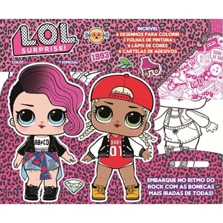 LOL Surprise - Colorindo com Adesivos Especial