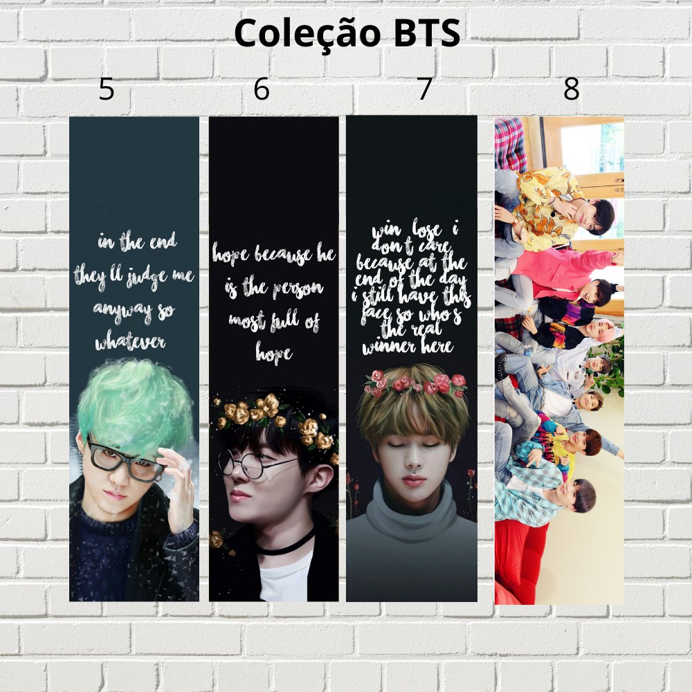 Marcadores de página - BTS - PLASTIFICADOS | Shopee Brasil