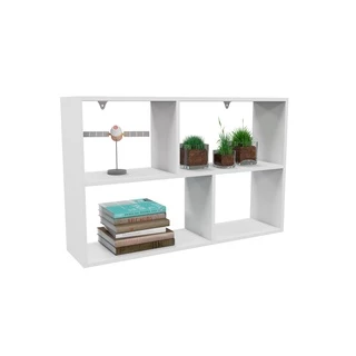 Nicho Retangular Prateleiras P enfeites e livros miniaturas 60Lx38Ax15P