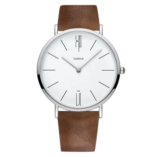 YAZOLE Relógios Masculinos 2025 Moda Simples Relógio Masculino De Pulso Ultra Fino Quartzo À Prova D'água