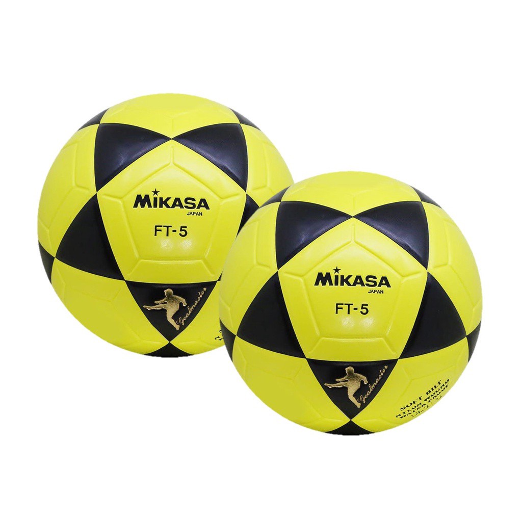 Bola Oficial de Futevôlei Mikasa FT-5 Amarela e Preta