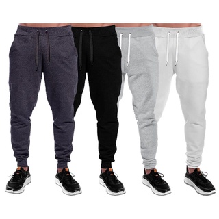 Calça de Moletom Masculina Skinny Branca