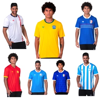 Camisa de futebol Retro Campeões do mundo Edição Especial