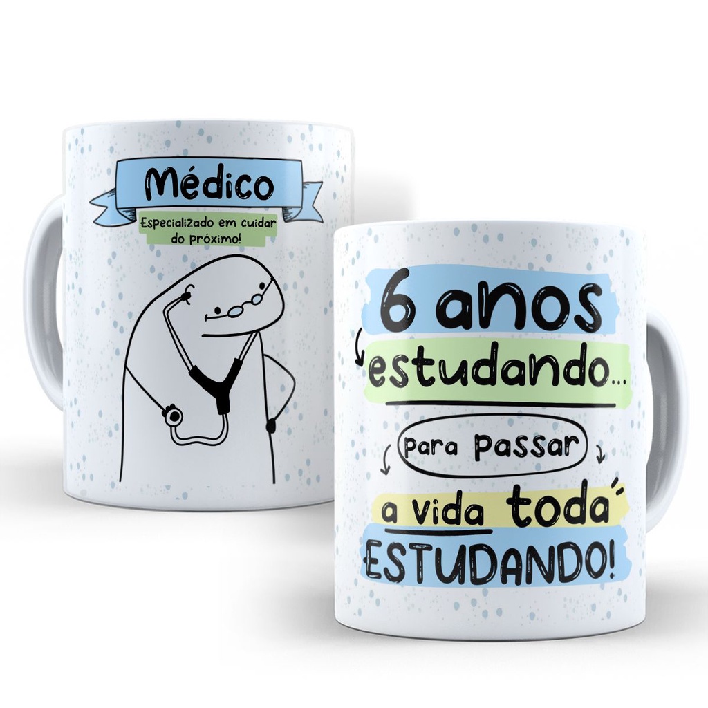 Caneca Medicina - Flork Médico - Personalizada Engraçada Divertida Médica Profissões 356