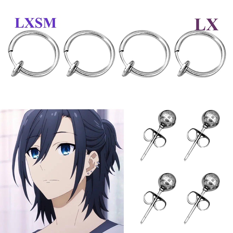 Anime Horimiya Miyamura Izumi Earrings Lip Stud Titanium Steel