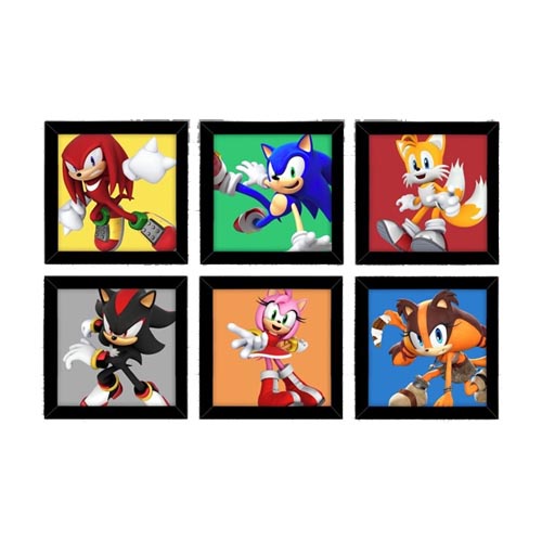 KIT QUADRO DECORATIVO SONIC, QUARTO MENINO, MENINA, BEBE, KIDS, INFANTIL,  DESENHO, JOGO