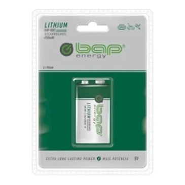 Bateria Recarregável 9 V Bap-690 Lithiun 450mah 500 Recargas | Shopee ...