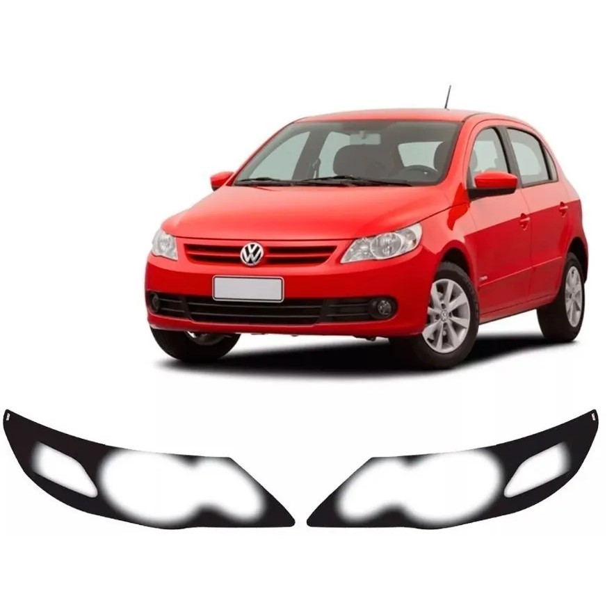 Aplique Adesivo Farol Mascara Negra Gol Saveiro 09 A 2011 G5 Shopee