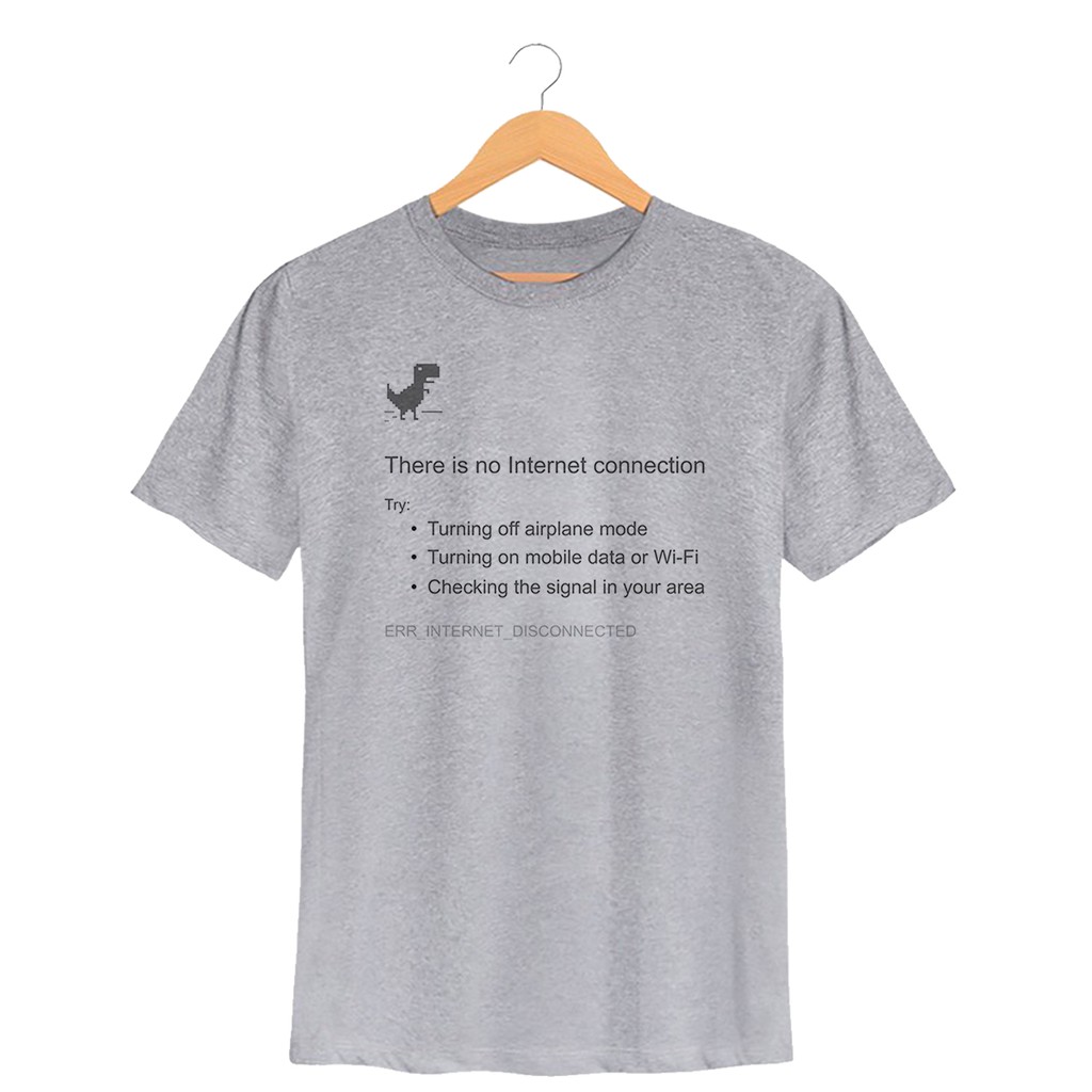 Camiseta Branca Chrome Dino Game Jogo Google Internet