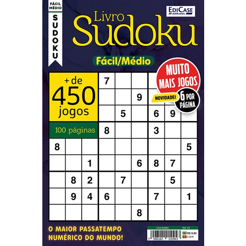 Sudoku De Letras 9X9 Vers?O Ampliada - F?Cil Ao Extremo - Volume