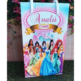 Sacolas Personalizadas Princesas-Adcionamos nome e idade
