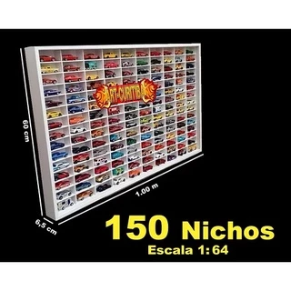 Estante Expositor 150 Nichos 1:64 Coleção Miniaturas Hot