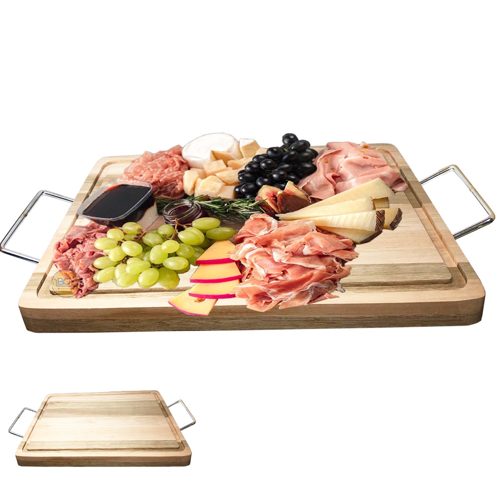 Tabua De Frios Servir C/ Alça Madeira Rustico Bandeja | Shopee Brasil