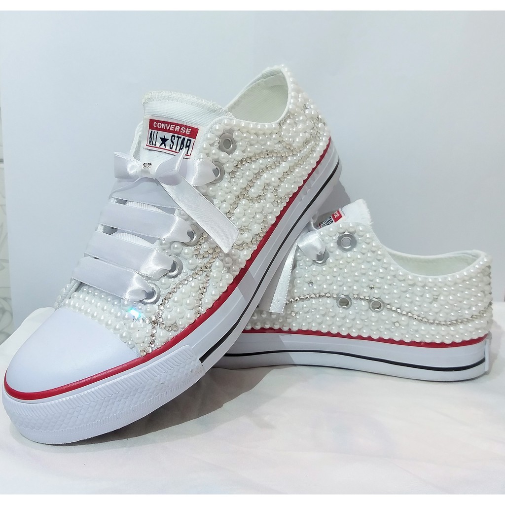 Tenis all hot sale star branco customizado