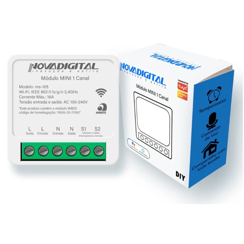 Mini Interruptor Wifi Diy Inteligente Switch Pequeno Alexa | Shopee Brasil