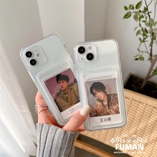 Carteira iPhone 14 Pro Max 14 Plus 13 11 12 Mini XS XR X 8 7 6s 6 SE 2020 Capa Do Telefone Porta-Cartões TPU Transparente Com Fotográficos