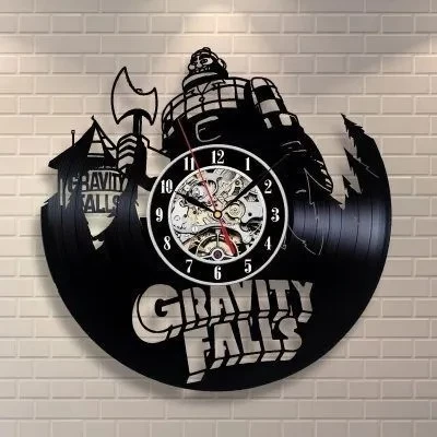 Gravity Falls - Relógio Disco De Vinil Decoração