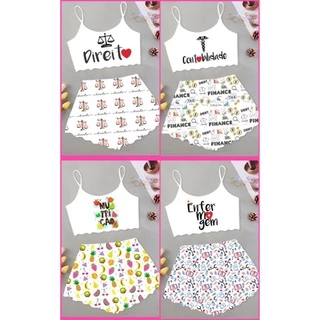 pijama profissões roupa de dormir pedagogia nutrição psicologia direito