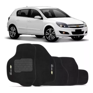 Tapete Vectra Gt 2007 Até 2011 Carpete Logo Bordado Preto