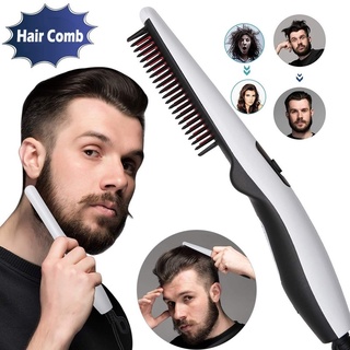 Multifuncional pente de cabelo escova barba straightener cabelo endireitar barba elétrica alisamento pente rápido cabelo styler para homem
