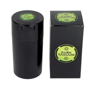 Pote Hermetico Dark Vacuum 550ml Preto Cultivo Indoor Grow Led Estufa