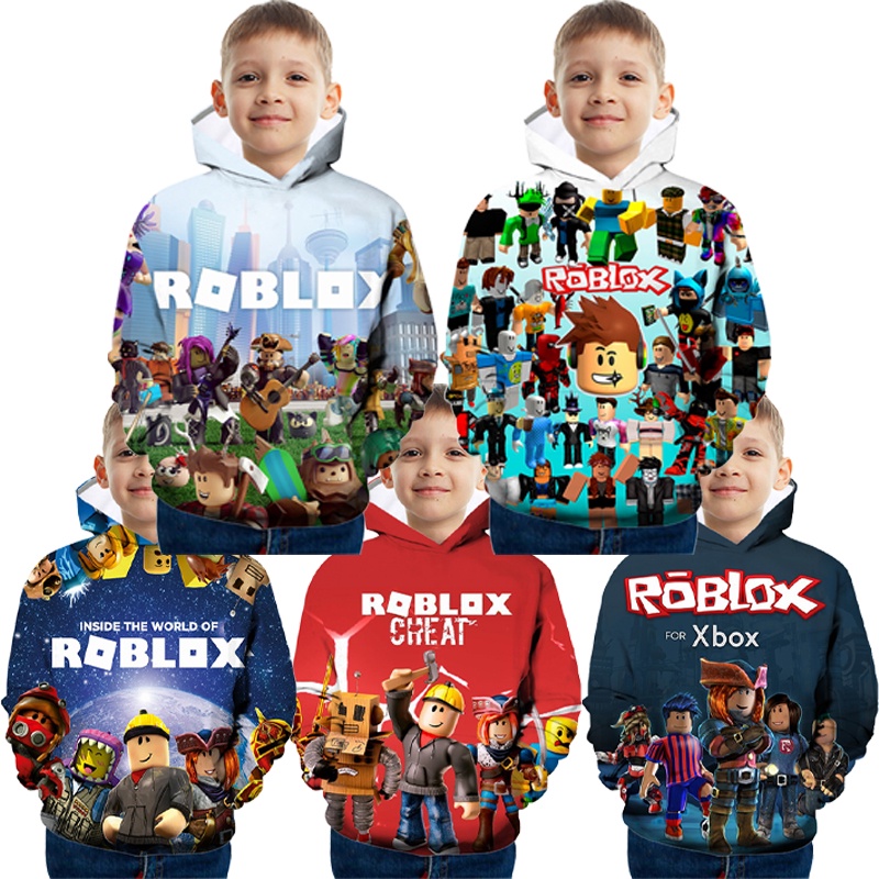 Roblox-Camisola solta com capuz para homens e mulheres, roupa