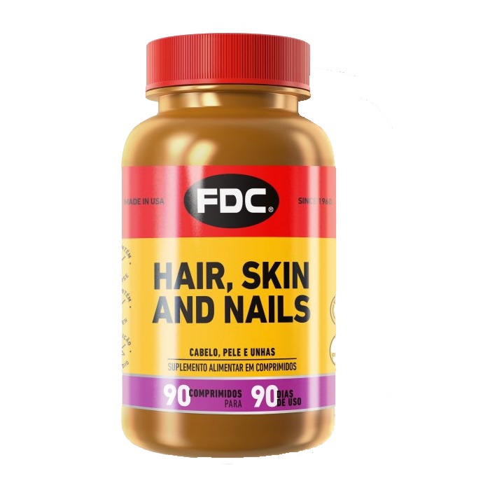 FDC Hair Skin And Nails 90 Comp IMPORTADO USA | Shopee Brasil
