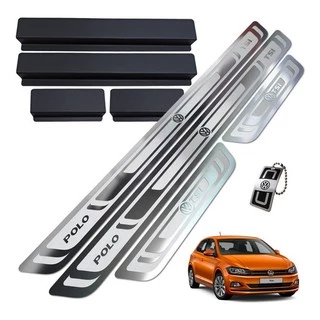 Soleira De Porta Polo Tsi Aço Inox Cromada + Vinil E Brinde