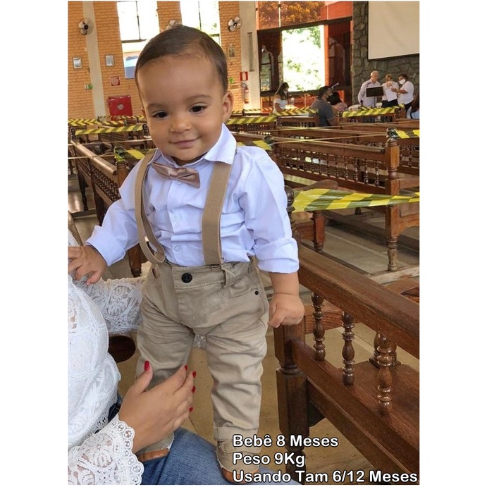 Conjunto Infantil Juvenil Festa Batizado Casamento Roupa de Pajem Menino