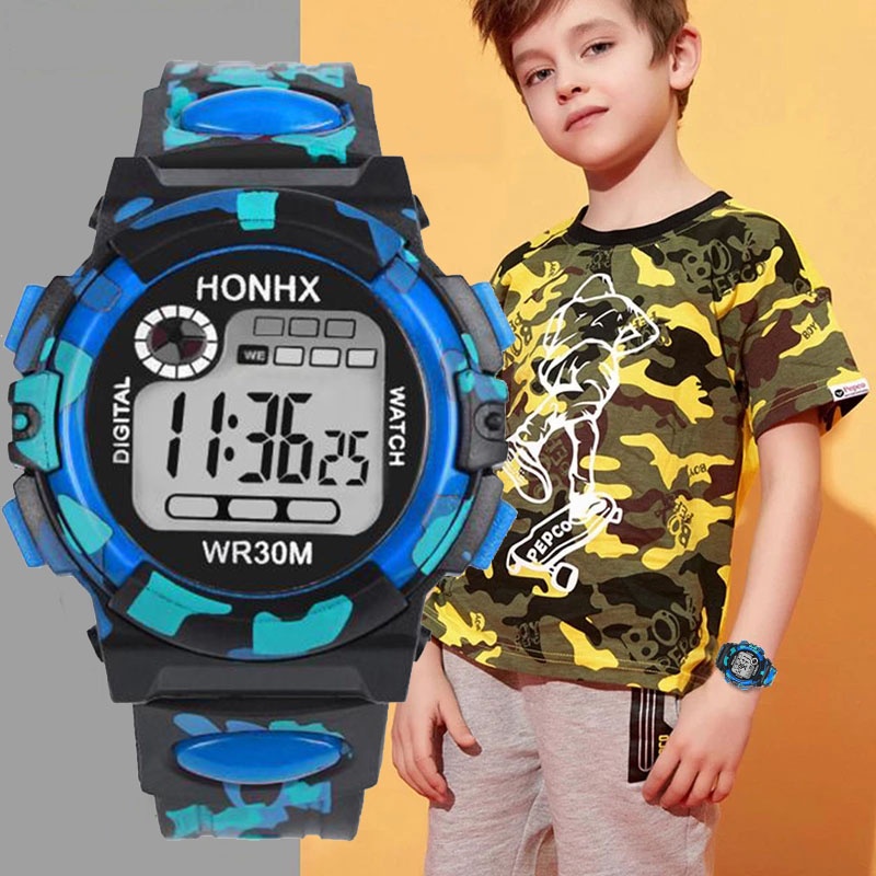 Relógios infantis relógio digital esportivo para meninas e meninos
