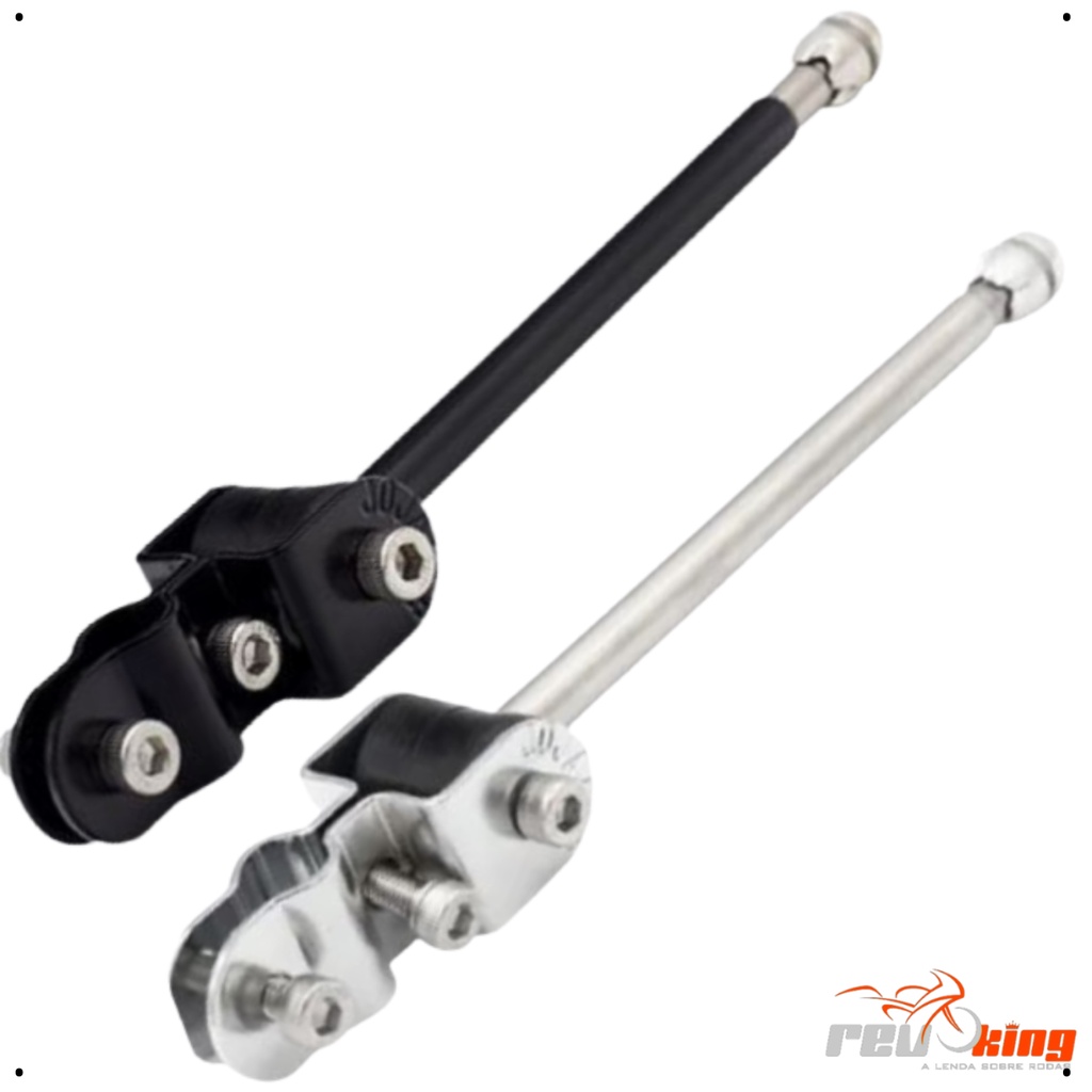 Antena Para Moto Em A O Inox Corta Pipa Cerol Com Est Gios Retratil Universal Para Retrovisor