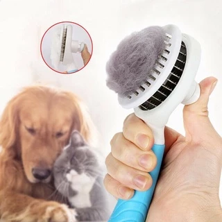 Escova Rasqueadeira PET Tira Pelos Pra Cachorro E Gatos