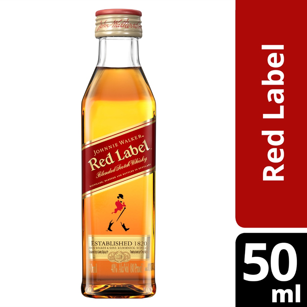 Whisky Johnnie Walker Red Label Blended Scotch 50ml | Shopee Brasil