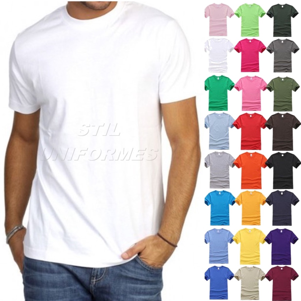 Camiseta Slim de Malha Fria (PV). Blusa Lisa Básica Unissex – Camisa Manga Curta