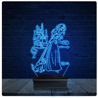 Luminária Led Acrilico Abajur - Princesas disney 03