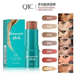 Qic Caneta de Sombra de Alto Brilho Sombra de Contorno de Nariz Sombra de Contorno de Nariz Sombra Tridimensional Brilhante deitado Bicho-da-seda Maquiagem em Creme de Blush Facial