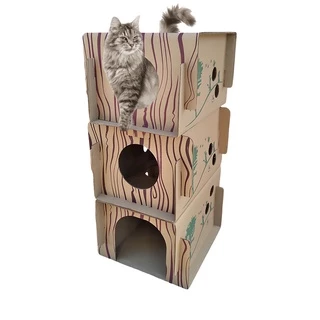 Toca Para Gatos Condomínio Casinha Brinquedo 3 em 1 Gato