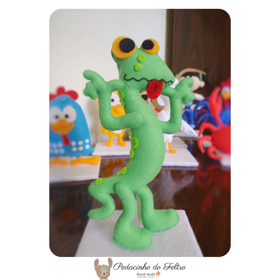 Lagartixa Turma da Galinha Pintadinha em feltro | Shopee Brasil