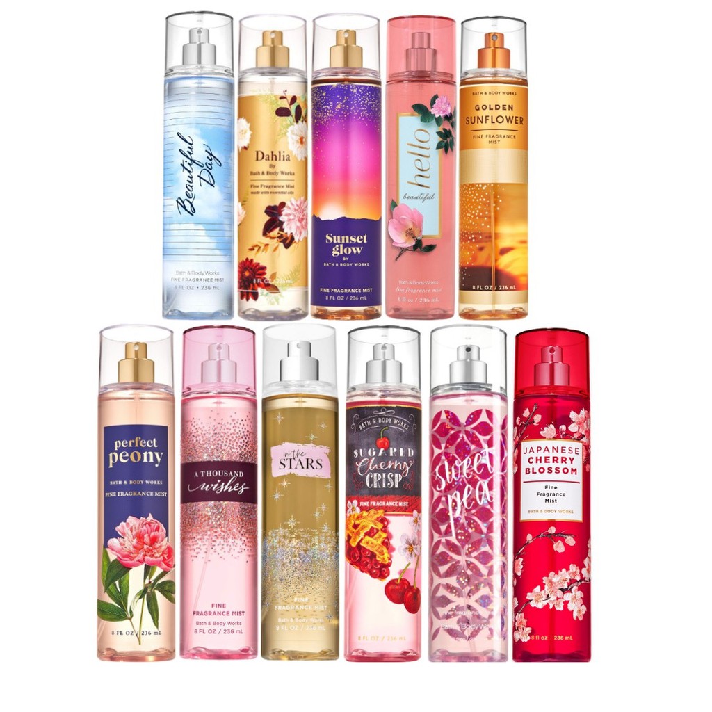 Bath Body Works Fine Fragrance Mist Body Splash Original Pronta Entrega Shopee Brasil