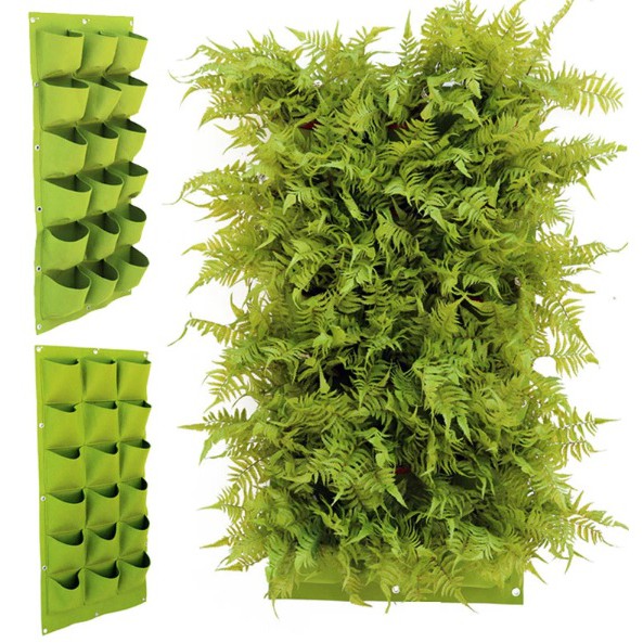 Bolsa De Cultivo Vertical De Fieltro - Para Plantar Hierbas, Verduras Y Flores En Pared O Balcón, Ahorra Espacio Y Es Ecológica (7 Bolsillos)