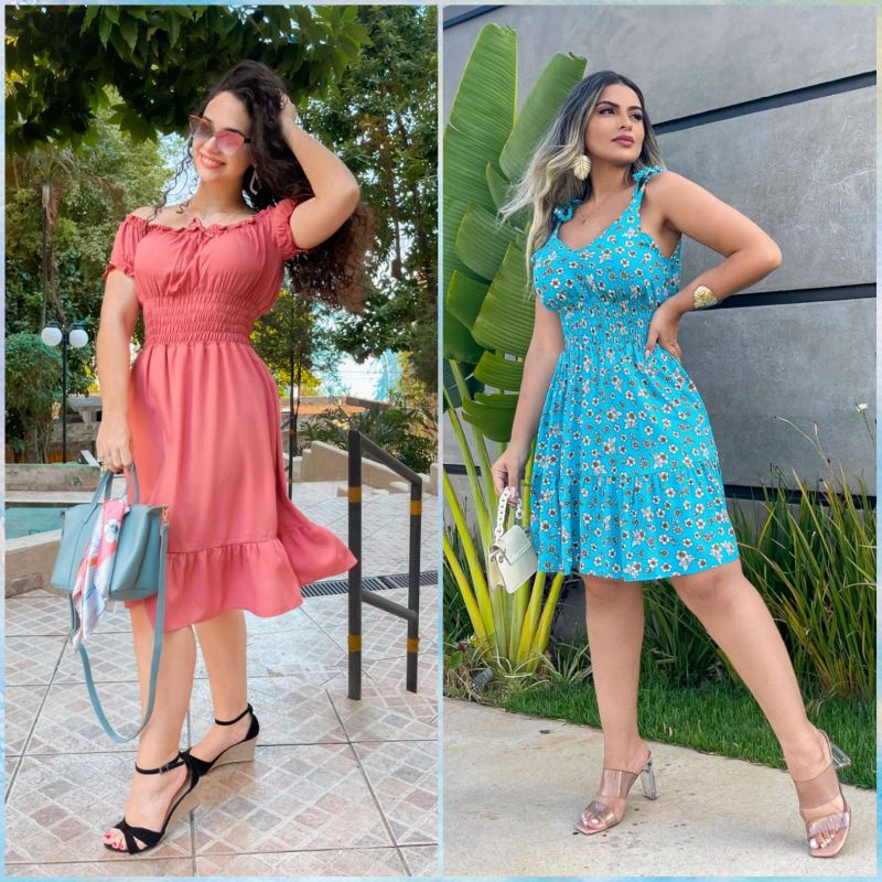 Vestidos de viscose hot sale para o verão