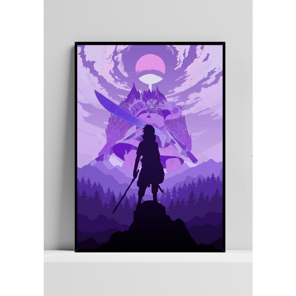 Quadro Decorativo Poster Naruto Shippuden Gennins Filme Emoldurado 30x42cm