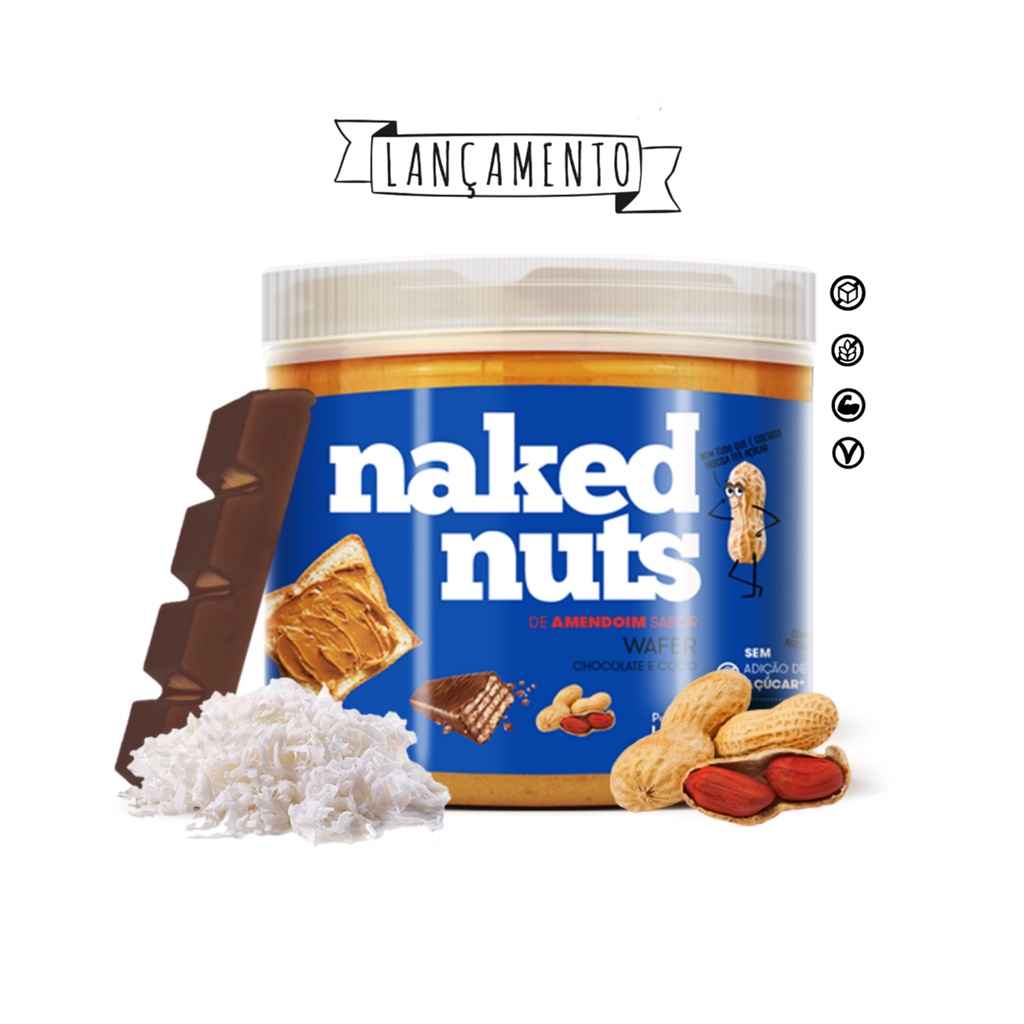 Pasta De Amendoim Com Wafer De Chocolate G Naked Nuts Shopee Brasil