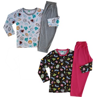 kit 5 Pijama Feminino Masculino Infantil Juvenil inverno Atacado 1 ao 14