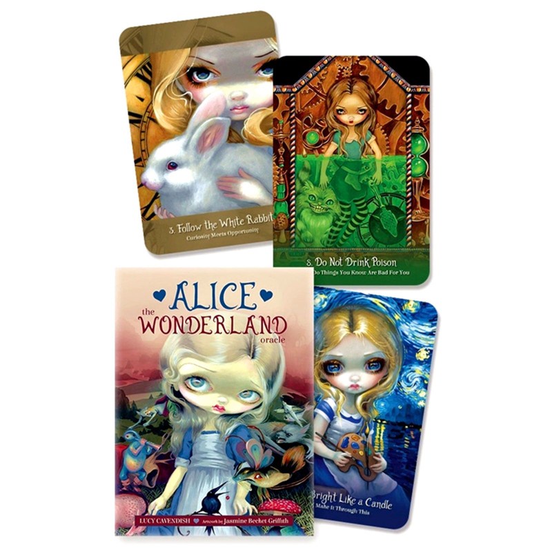 Tarot no país das maravilhas cartas de jogo de tabuleiro oracle