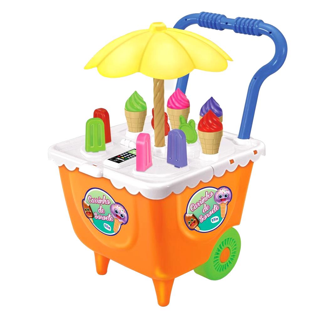 Brinquedo Faz De Conta Carrinho De Sorvete - Tilin Brinquedos