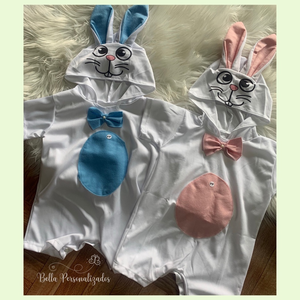 Roupa de Coelho para bebê Fotos de Páscoa Fantasia Infantil de Páscoa ...