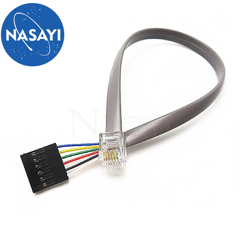1 Peça Cabeça De Cristal ICSP RJ11 Volta SIP6 Linha De download MPLAB ...