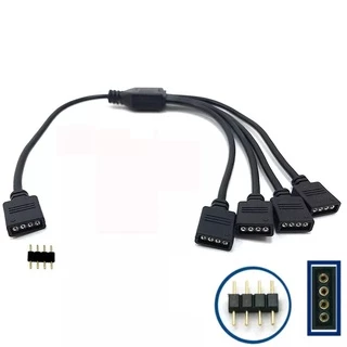 Cabo HUB Adaptador Divisor Para Fans Cooler RGB 12v 4 Pinos