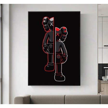 Quadro 1 Peça 60x40 abstratos modernos de Kaws